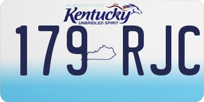 KY license plate 179RJC