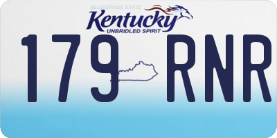 KY license plate 179RNR