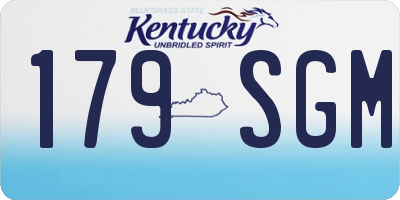 KY license plate 179SGM