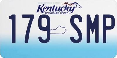 KY license plate 179SMP