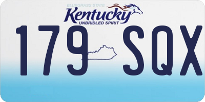 KY license plate 179SQX