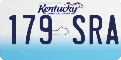 KY license plate 179SRA