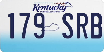 KY license plate 179SRB