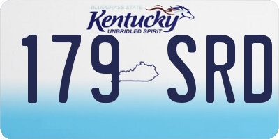 KY license plate 179SRD