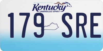 KY license plate 179SRE