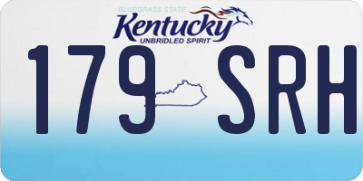 KY license plate 179SRH