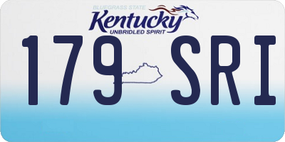 KY license plate 179SRI