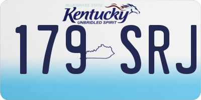 KY license plate 179SRJ