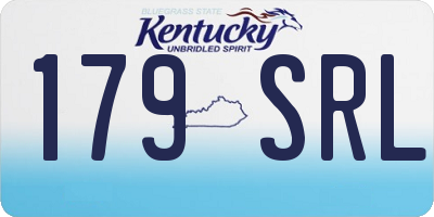 KY license plate 179SRL