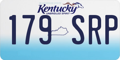 KY license plate 179SRP