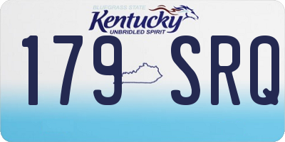 KY license plate 179SRQ