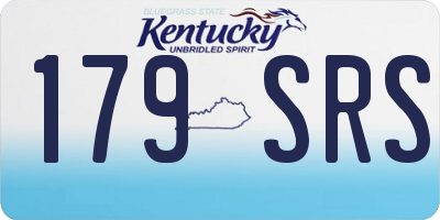 KY license plate 179SRS