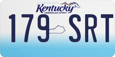 KY license plate 179SRT