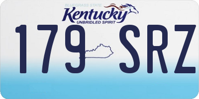 KY license plate 179SRZ