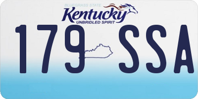 KY license plate 179SSA