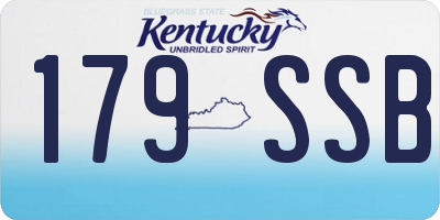 KY license plate 179SSB