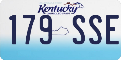 KY license plate 179SSE