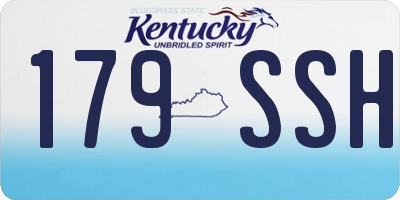 KY license plate 179SSH