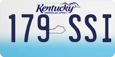 KY license plate 179SSI