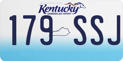 KY license plate 179SSJ
