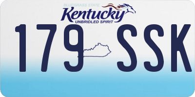 KY license plate 179SSK