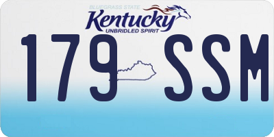 KY license plate 179SSM