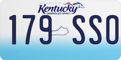 KY license plate 179SSO