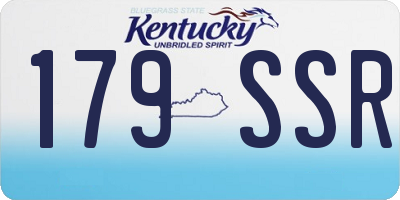 KY license plate 179SSR