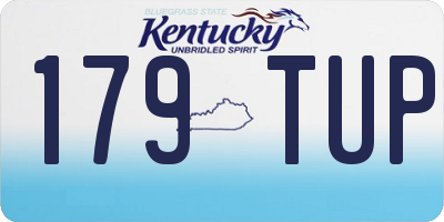 KY license plate 179TUP