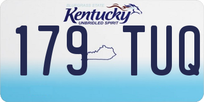 KY license plate 179TUQ