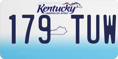 KY license plate 179TUW