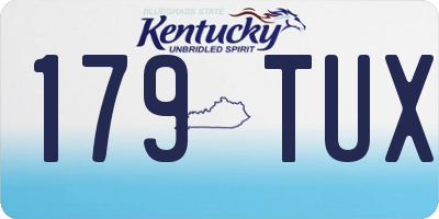 KY license plate 179TUX