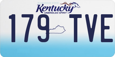KY license plate 179TVE