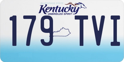 KY license plate 179TVI