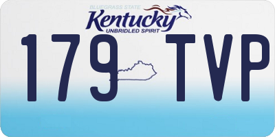 KY license plate 179TVP