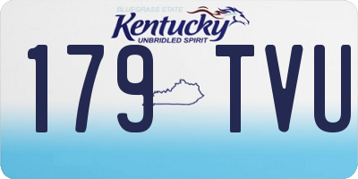 KY license plate 179TVU
