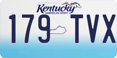 KY license plate 179TVX