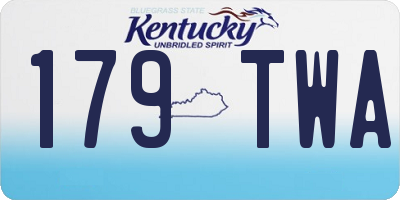 KY license plate 179TWA