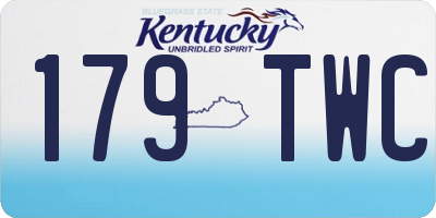 KY license plate 179TWC