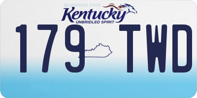 KY license plate 179TWD