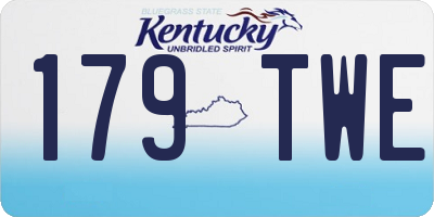 KY license plate 179TWE