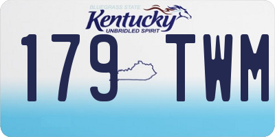 KY license plate 179TWM