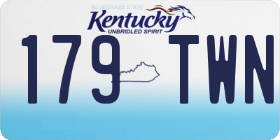 KY license plate 179TWN