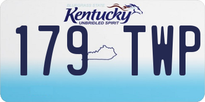 KY license plate 179TWP