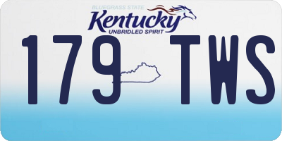 KY license plate 179TWS