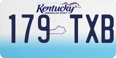 KY license plate 179TXB