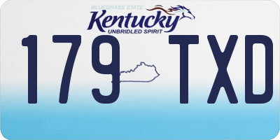 KY license plate 179TXD