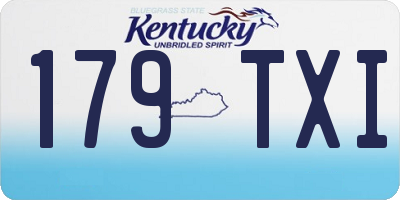 KY license plate 179TXI