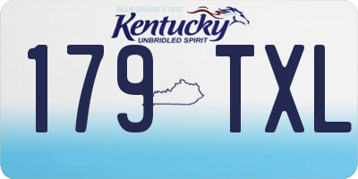 KY license plate 179TXL