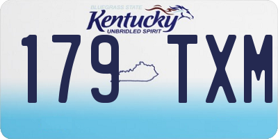 KY license plate 179TXM